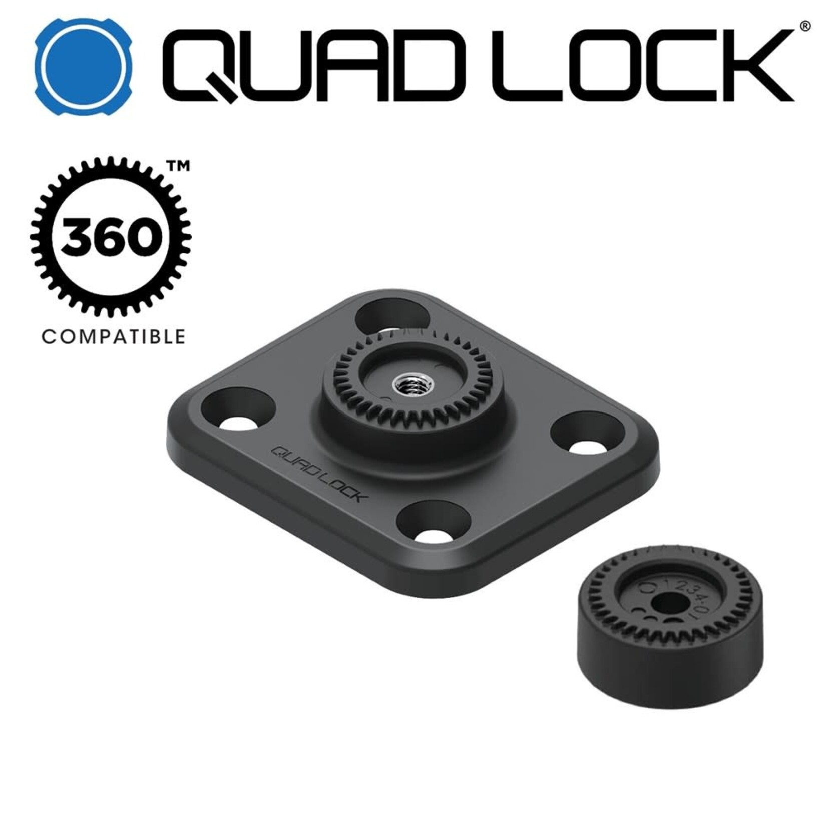 QuadLock 360 Base-Flat Rectangle 4 Hole