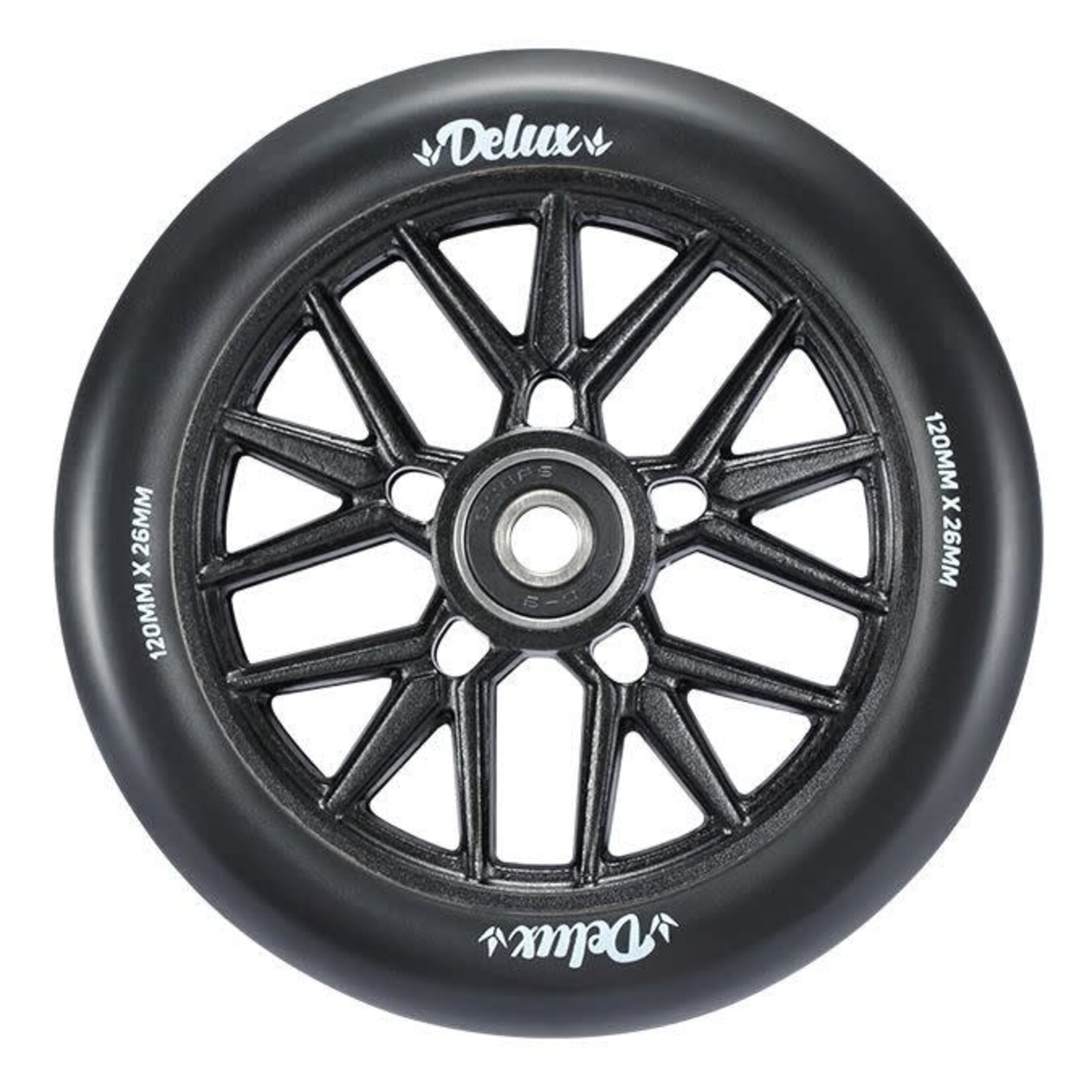 Envy Wheel 120mm DELUX Blck/Black (pair)