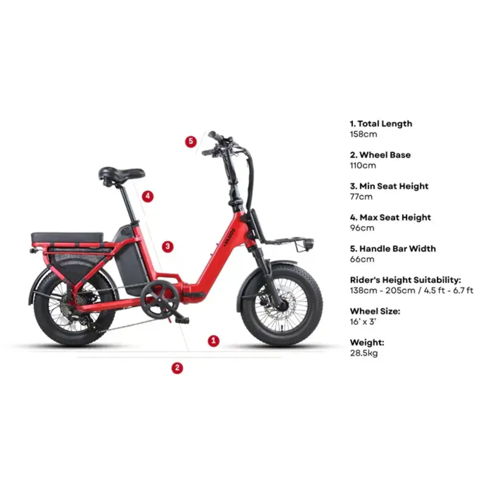 El Doblez 350W 36V 25Ah Red