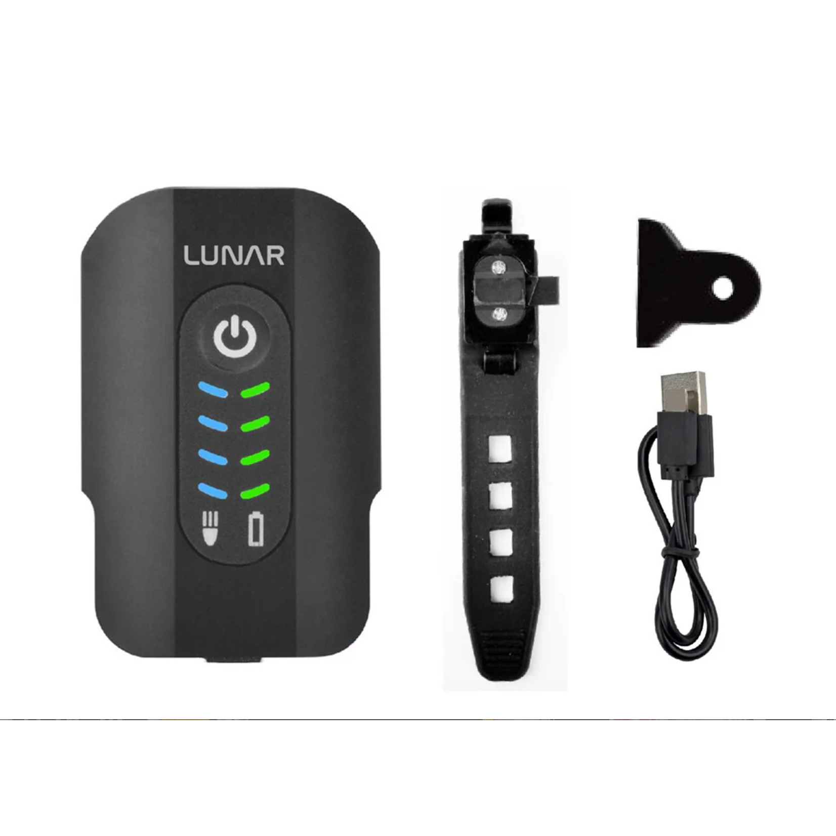 Lunar CALLISTO - 600 Lumens - Front & Rear Light USB-C w/ Helmet Mount