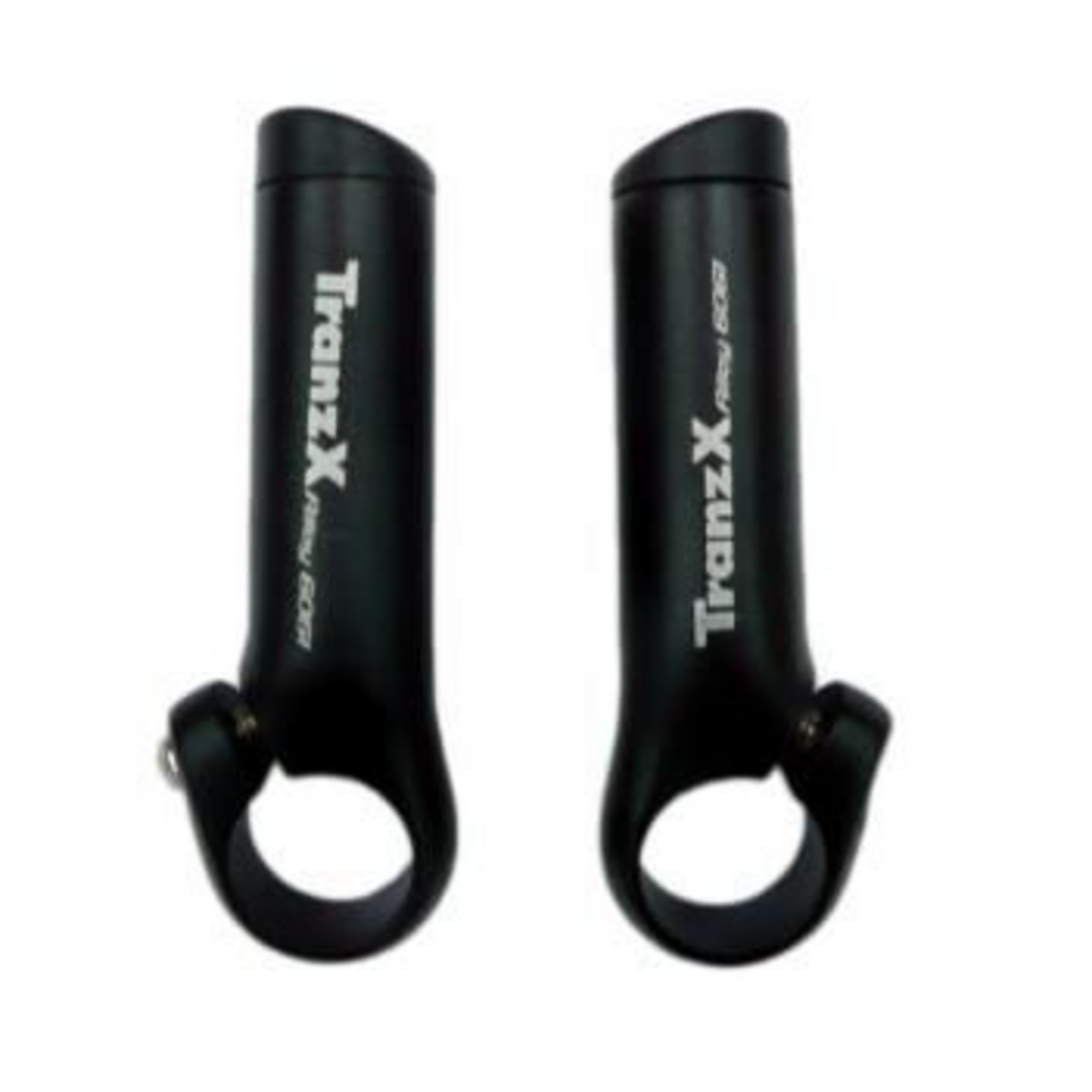 Bar ends, alloy, straight type, 80mm with comfort thumb grooves, Black 2681