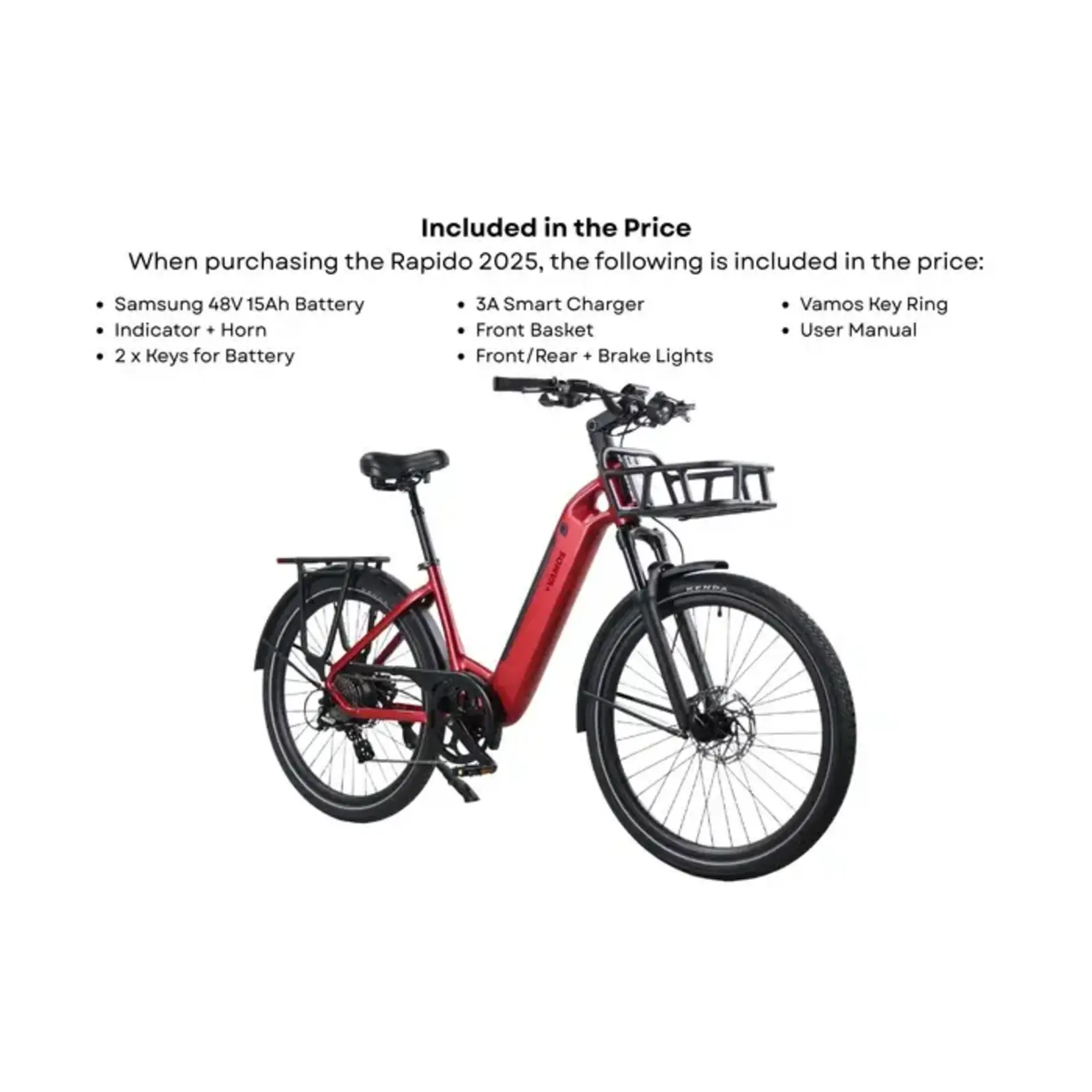 2026 EL RAPIDO 48V 15Ah 26" (Small) RED