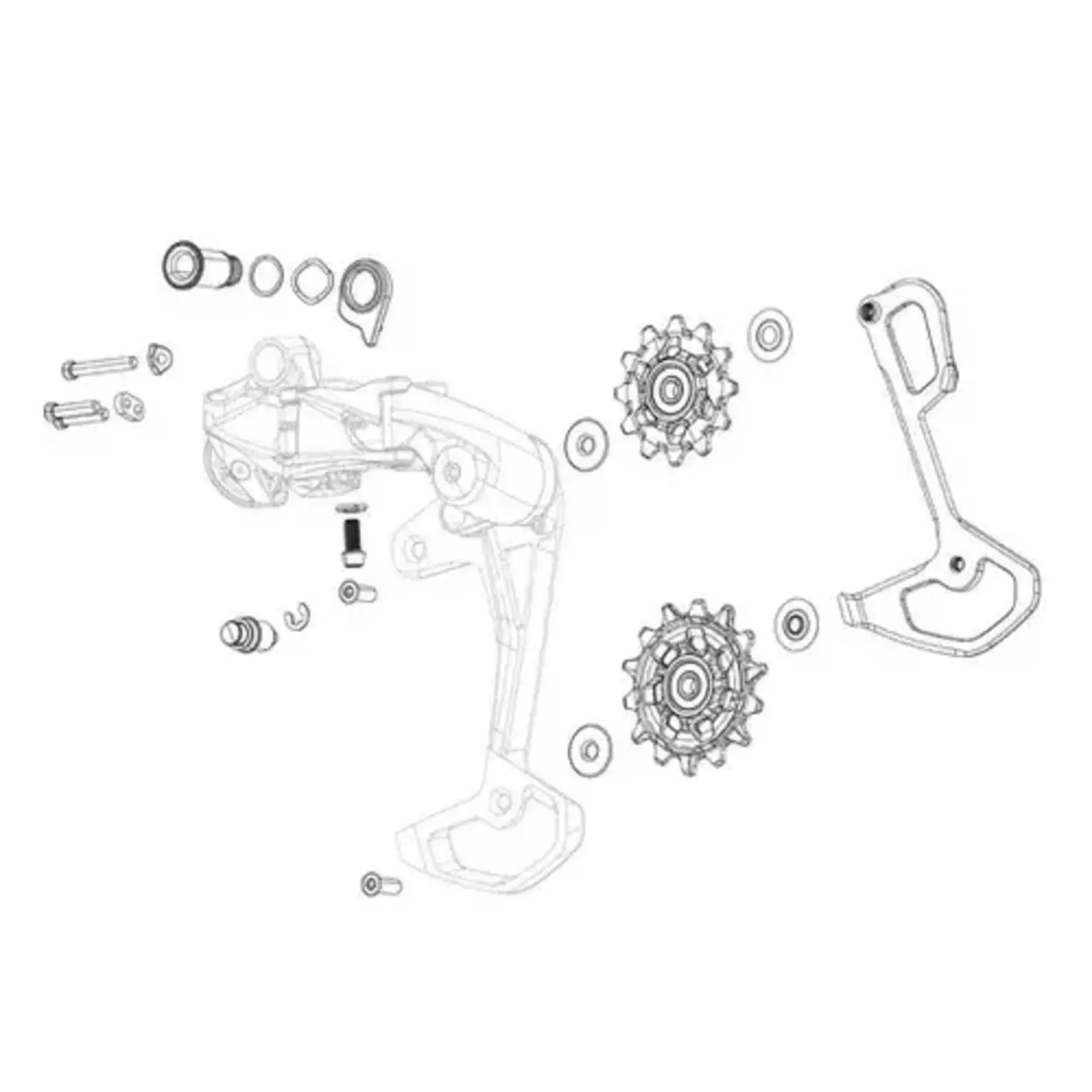 SRAM X-Sync Pulley Assembly Fits NX/SX Eagle 12-Speed Derailleurs