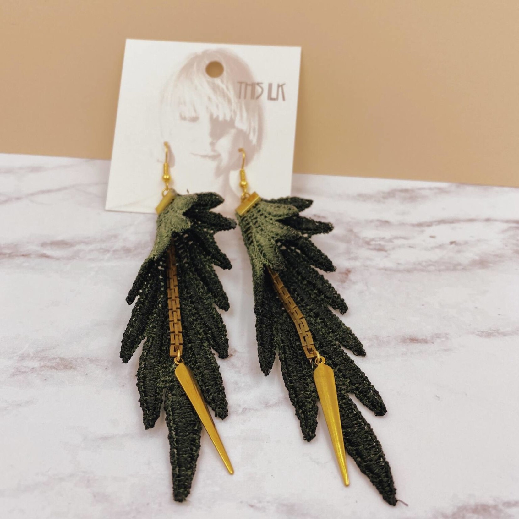 This Ilk Boucles d’oreilles - Parrot-Moss Vert