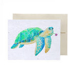 Flowerink Carte de souhaits ensemencée - Tortue