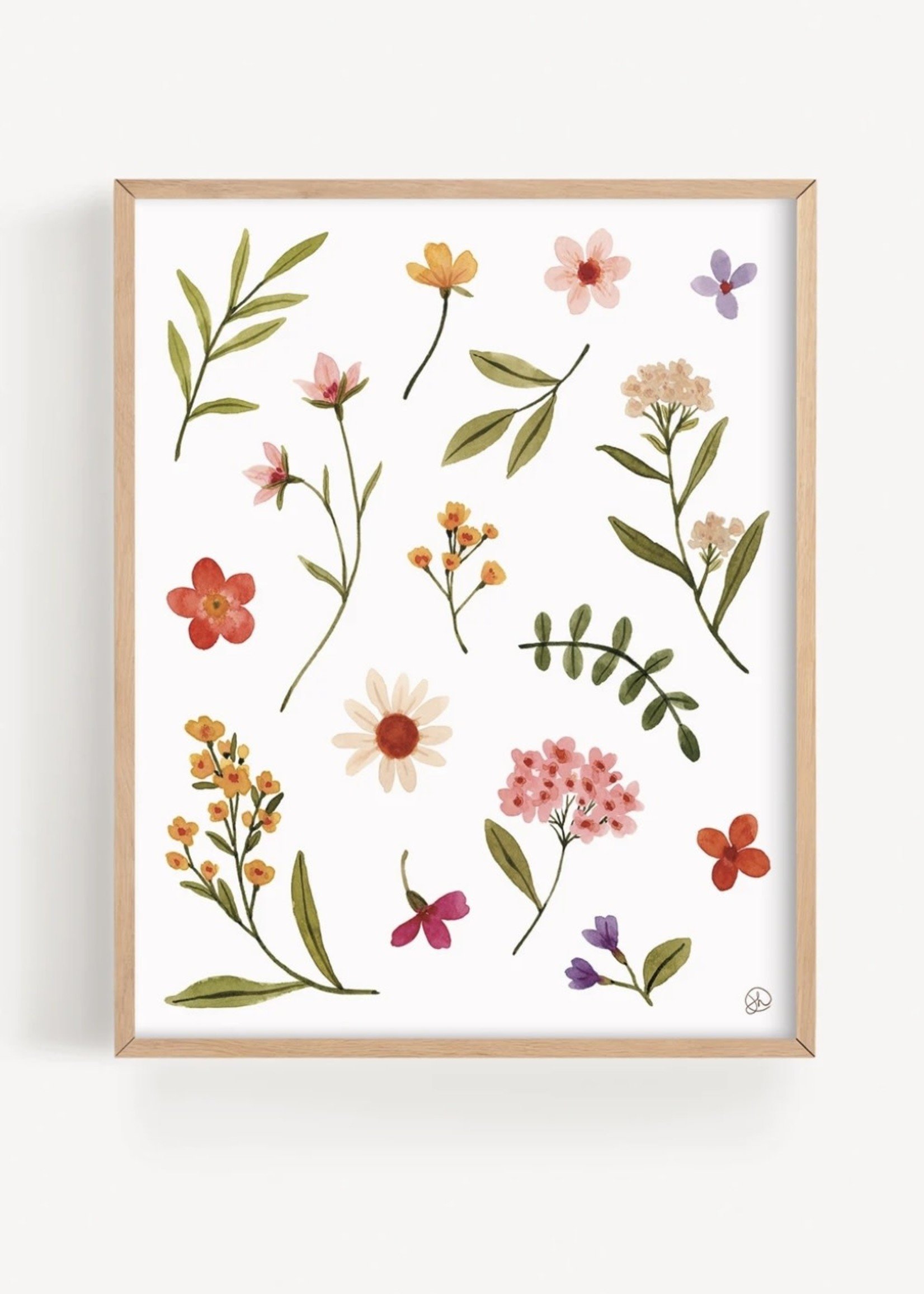 Joannie Houle Art Affiche Herbier floral 8x10