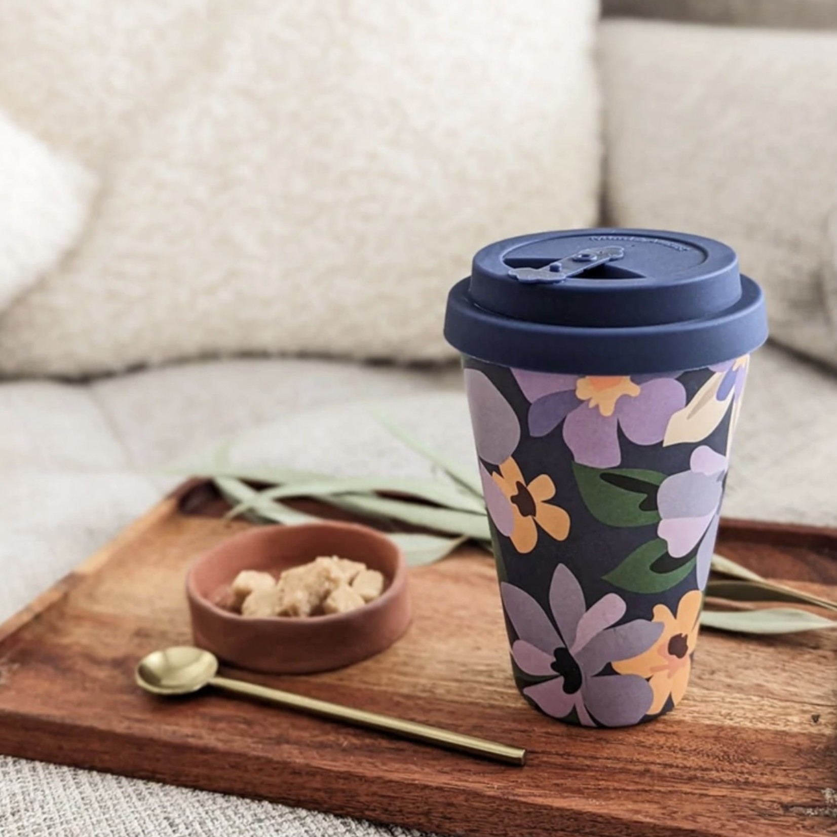 2 PACK: Tasse à thé à bulles réutilisable avec couvercle en bambou