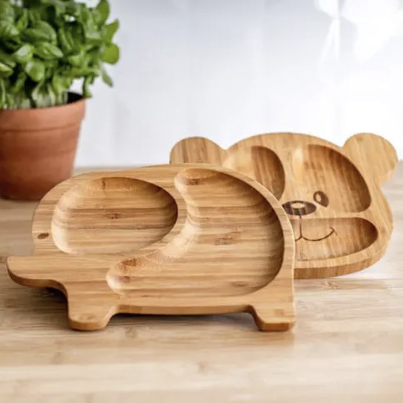 Assiette en bois - Éléphant