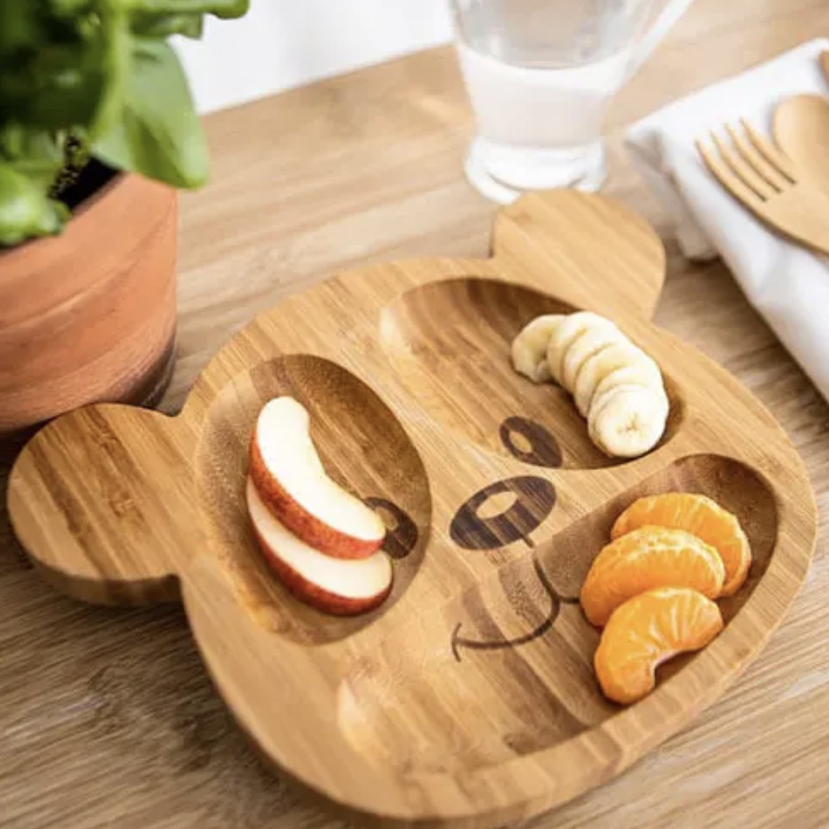 Assiette en bois - Panda