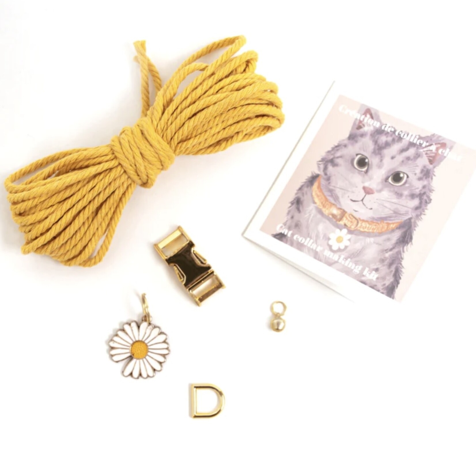 Brin brun Coffret créatif-Fabrication de collier pour chat en macramé