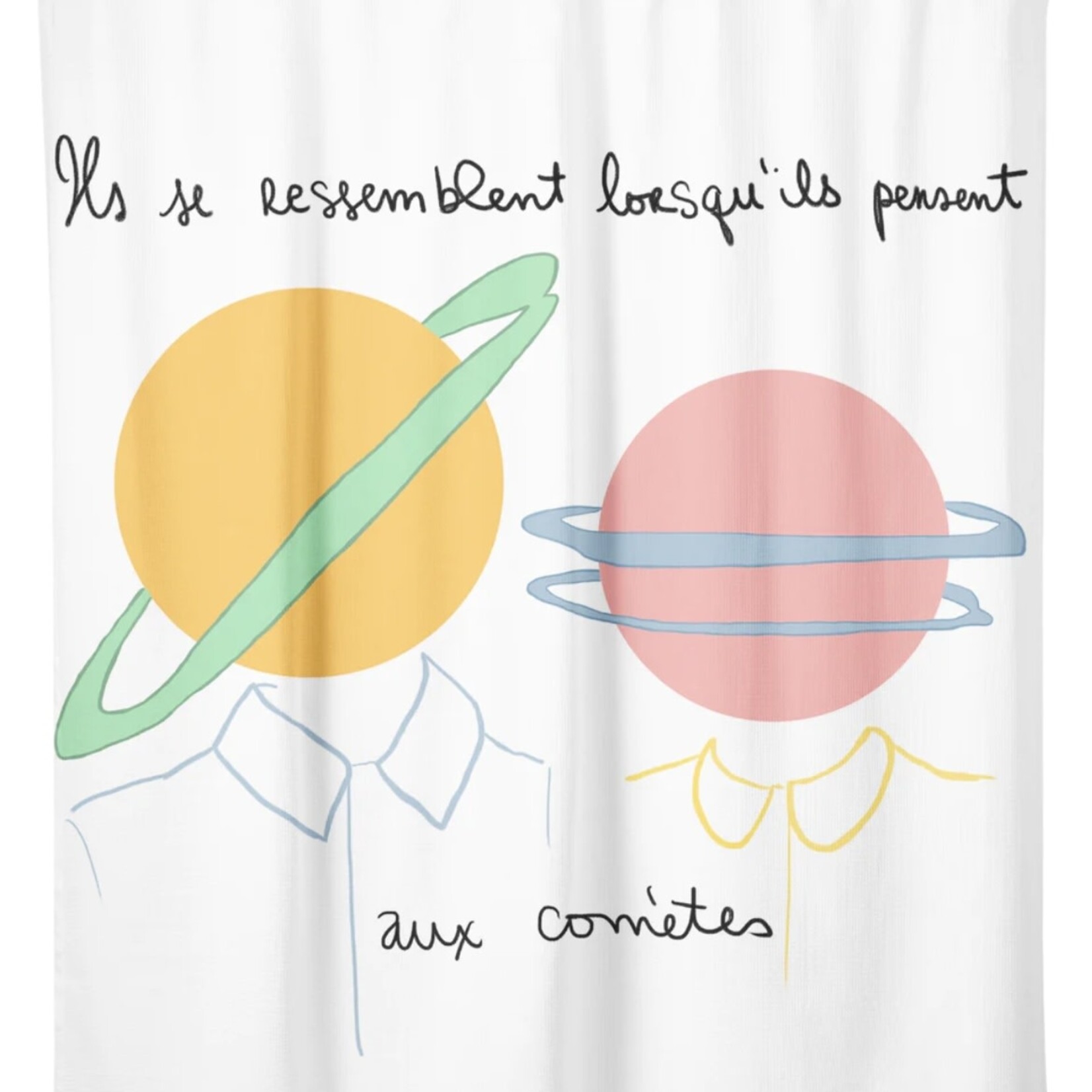 Costume de bain Rideau de douche - Leçon d’astronomie par Anne Faf