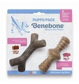 Benebone Benebone Zaggler Puppy Maple Wood Stick /Bacon Zaggler 2Pk