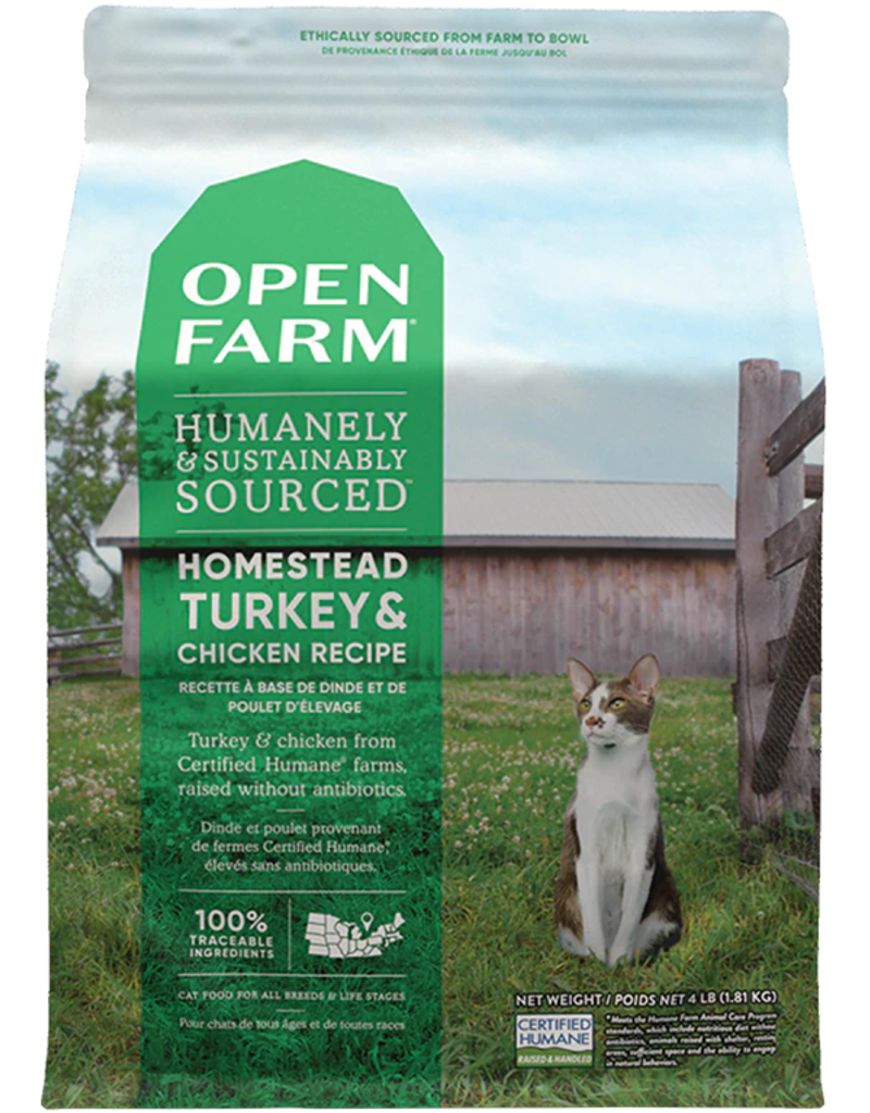 Open Farm Open Farm Homestead Turkey & Chicken Dry Cat Food 4 LB