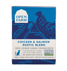 Open Farm Open Farm Rustic Blend Chicken & Salmon Wet Cat Food 5.5oz carton