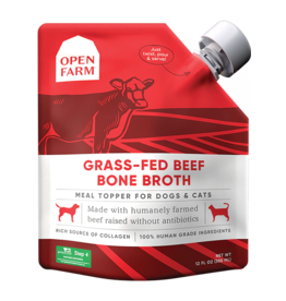 Open Farm Open Farm Grass-Fed Beef Bone Broth Meal Topper For Dogs & Cats 12 oz