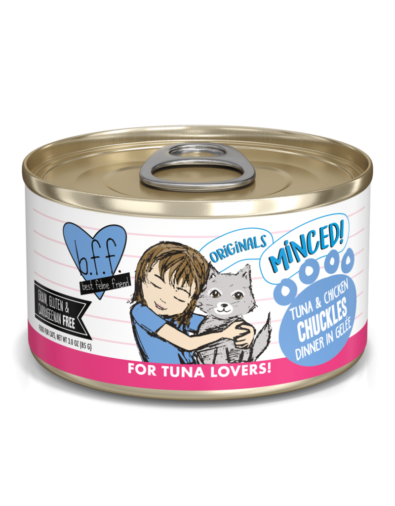 BFF BFF Tuna & Chicken Chuckles Cat Food in Gelee 5.5oz can