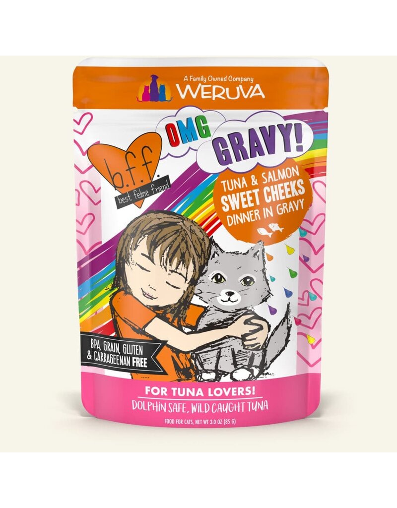 BFF BFF OMG Sweet Cheeks Tuna & Salmon Cat Food 3oz pouch