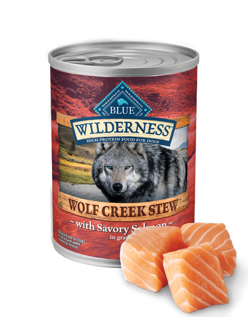 Blue Buffalo Blue Buffalo Wilderness Wolf Creek Stew Savory Salmon Canned Dog 12.5 oz   can