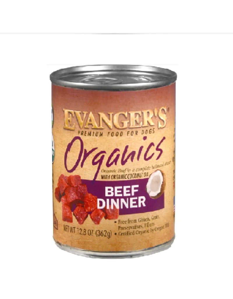 Evangers Evangers Organic Beef Dog Food Cans 12.8Oz Can