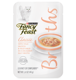 Fancy Feast Fancy Feast Classic Broths With Wild Salmon And Vegetables Supplemental Cat Food Pouches 1.4oz pouch