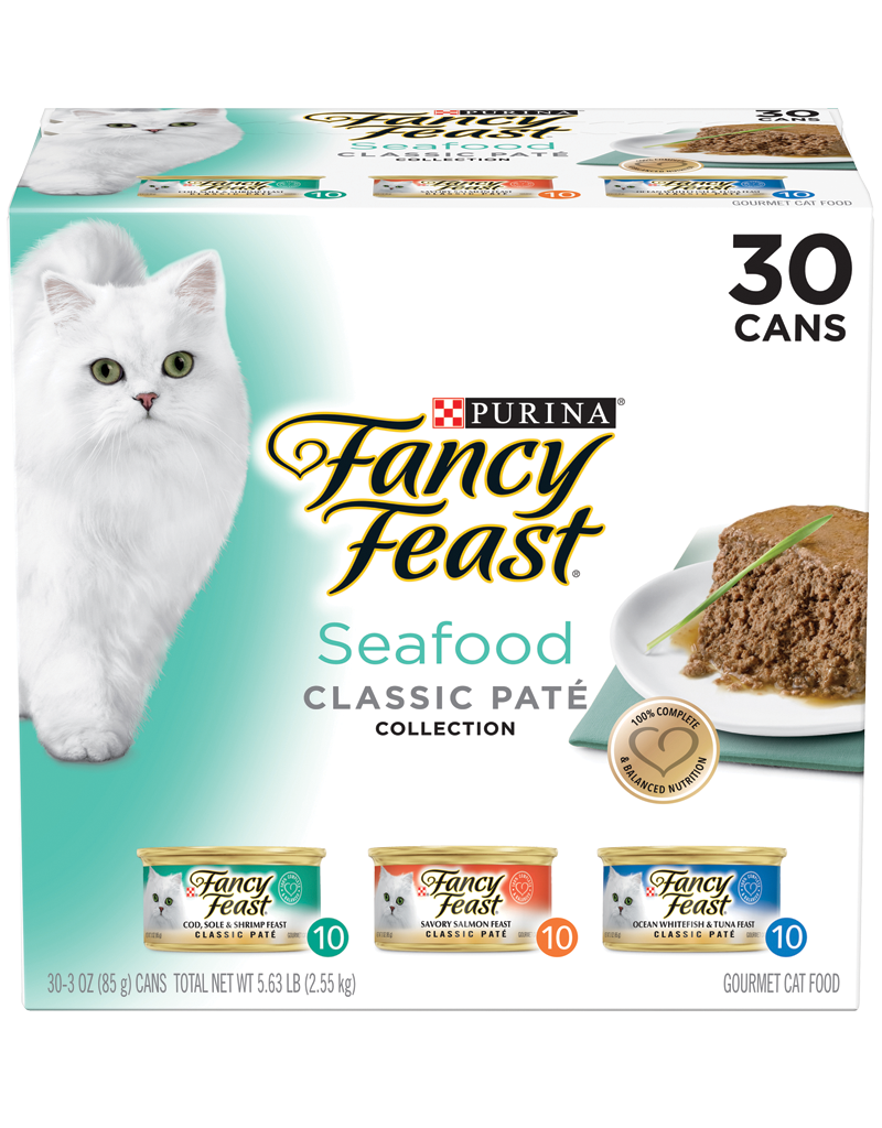 Fancy Feast Fancy Feast Classic Seafood Feast Variety Pack Canned Cat Food 24 x 3 oz