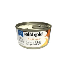 Solid Gold Solid Gold Five Oceans Grain Free Mackerel And Tuna In Gravy Recipe Canned Cat Food 6oz  can