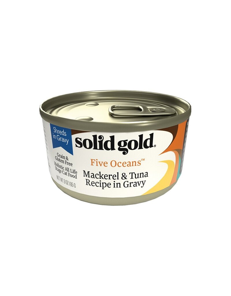 Solid Gold Solid Gold Five Oceans Grain Free Mackerel And Tuna In Gravy Recipe Canned Cat Food 6oz  can