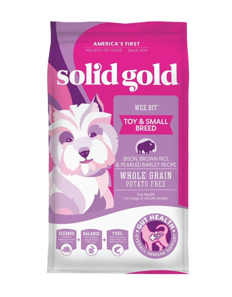 Solid Gold Solid Gold Wee Bit Toy & Small Breed Bison, Brown Rice & Pearled Barley Recipe Dry Dog Food 11 lb