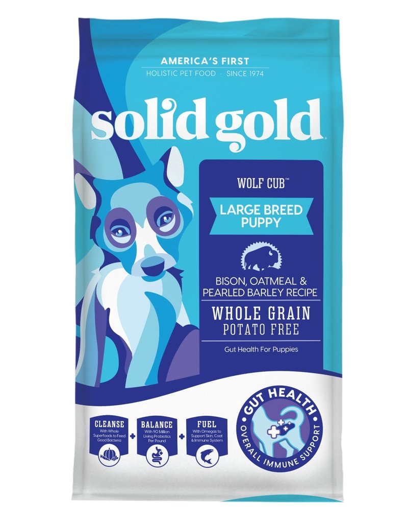 Solid Gold Solid Gold Wolf Cub Large Breed Puppy Bison, Oatmeal & Pearled Barley Recipe Dry Dog Food 24 lb