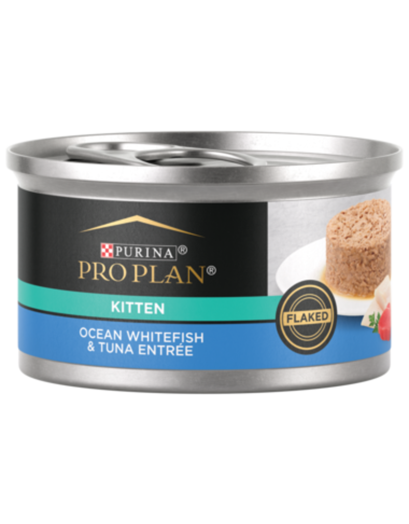 ProPlan Pro Plan Kitten Ocean Whitefish & Tuna Entree Flaked Cat Food 3 oz can