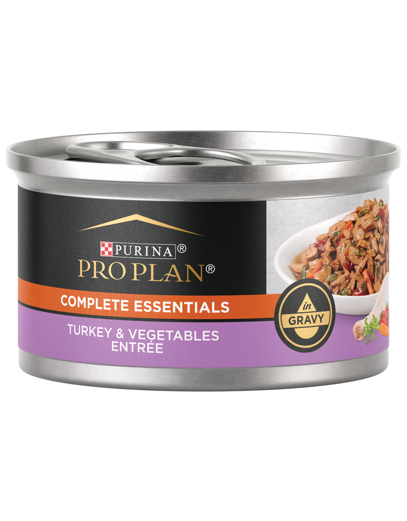 ProPlan Pro Plan Complete Essentials Turkey & Vegetable Entree in Gravy Cat Food 3 oz can
