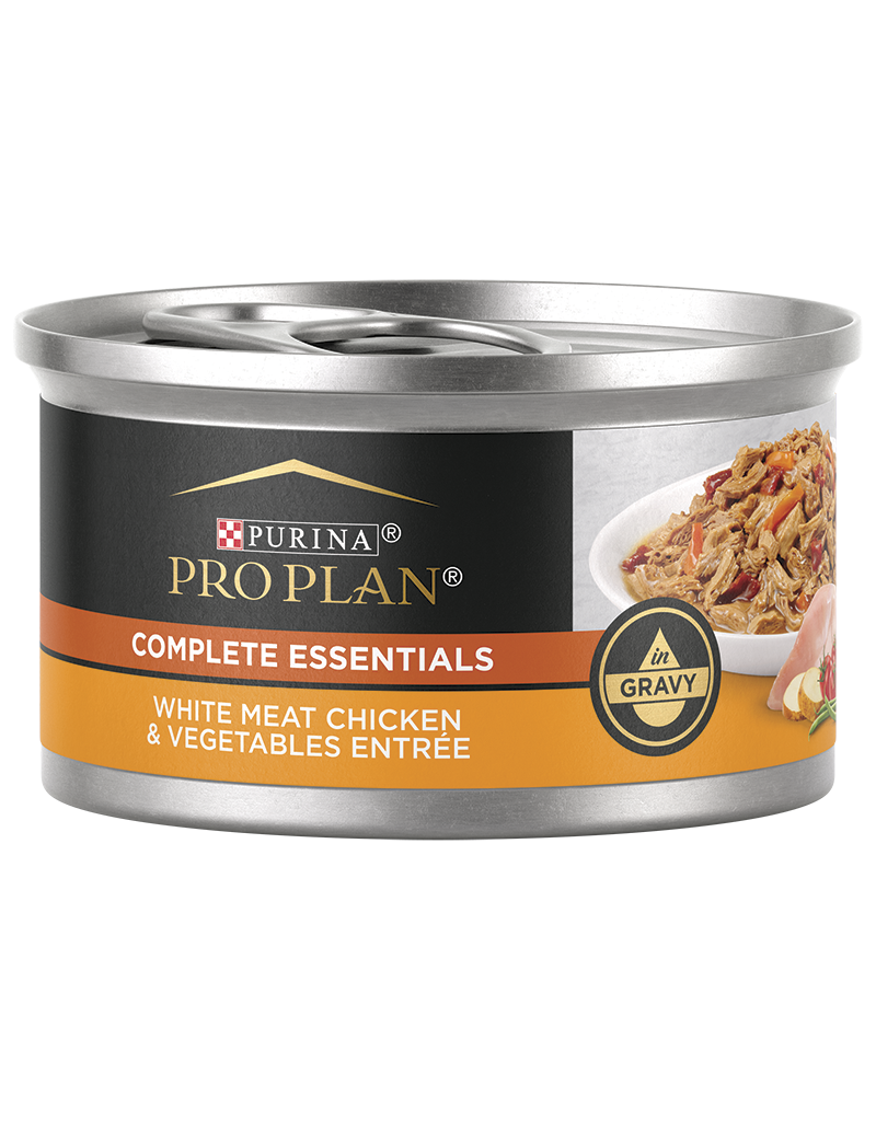 ProPlan Pro Plan Complete Essentials White Meat Chicken & Vegetable Entree in Gravy Cat Food 3 oz can