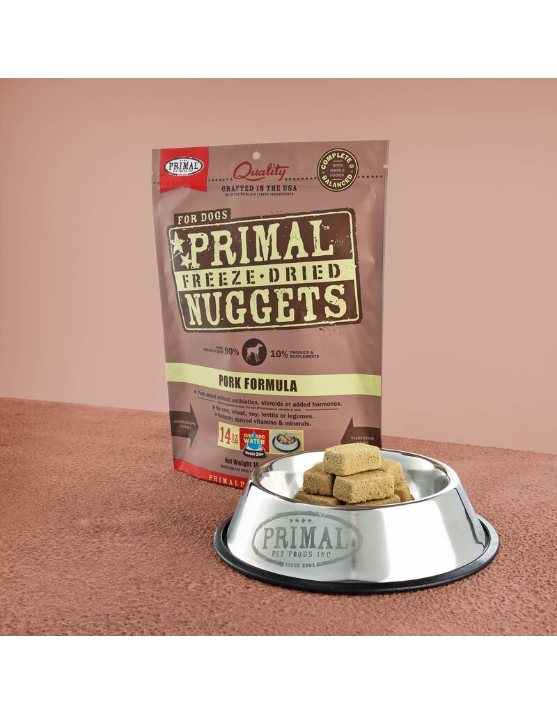 Primal Pet Foods Primal Pet Foods Canine Raw Freeze Dried Nuggets Pork Formula 14 oz