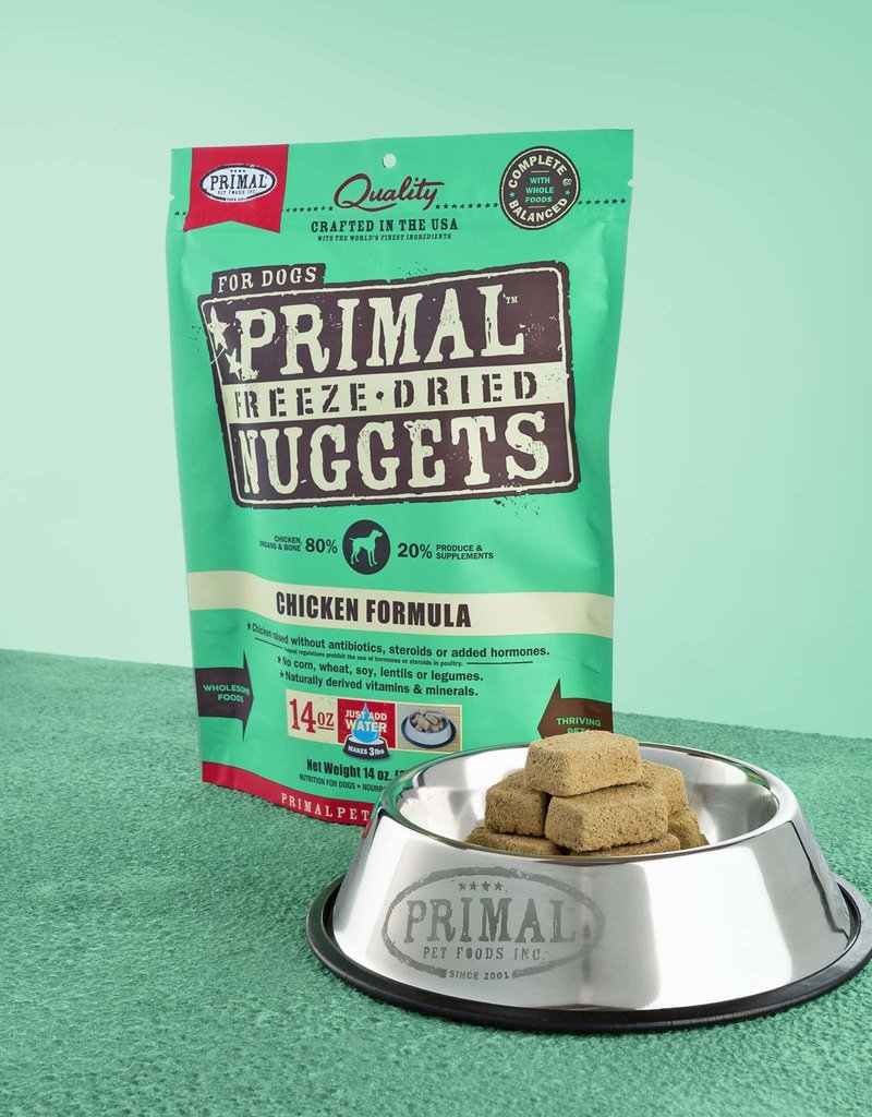 Primal Pet Foods Primal Pet Foods Canine Raw Freeze Dried Nuggets Chicken Formula 14oz
