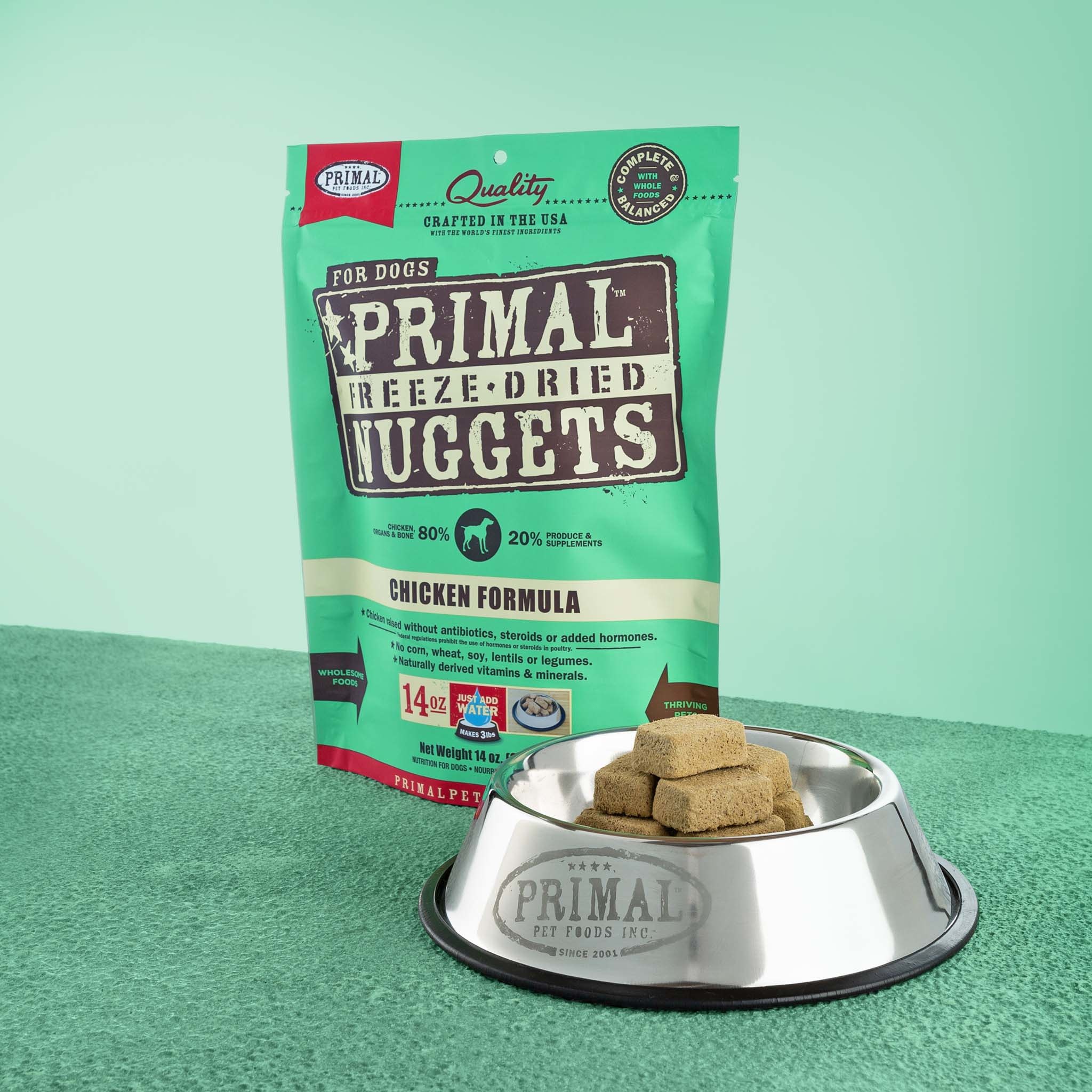 Primal Pet Foods Canine Raw Freeze Dried Nuggets Chicken Formula