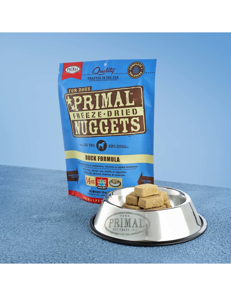 Primal Pet Foods Primal Pet Foods Canine Raw Freeze Dried Nuggets Duck Formula 14 oz