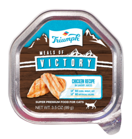 Triumph Triumph Meals Of Victory With Chicken Recipe Wet Cat Food 3.5 oz Tray