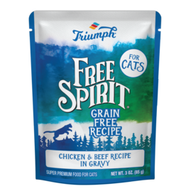 Triumph Triumph Free Spirit Cat Chicken Beef 3 oz pouch