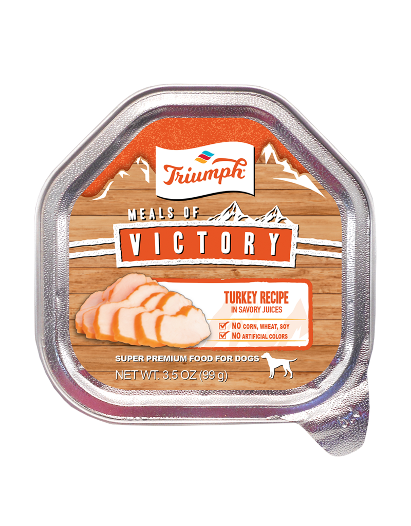 Triumph Triumph Meals Of Victory Turkey Recipe Wet Dog Food 3.5 oz Tray
