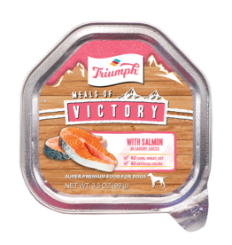 Triumph Triumph Meals Of Victory With Salmon Recipe Wet Dog Food 3.5 oz Tray