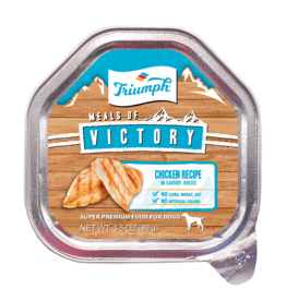 Triumph Triumph Meals of Victory Chicken Recipe Wet Dog Food 3.5 oz Tray