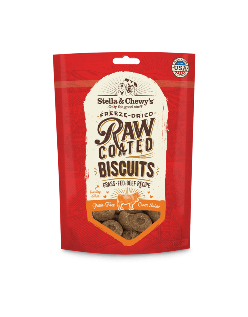 Stella & Chewys Stella And Chewy's Grass-Fed Beef Raw Coated Biscuits 9oz