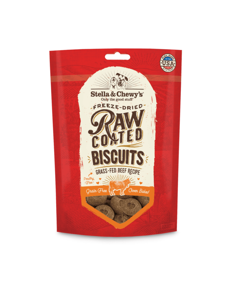 Stella & Chewys Stella & Chewy's Grass-Fed Beef Raw Coated Biscuits 9oz