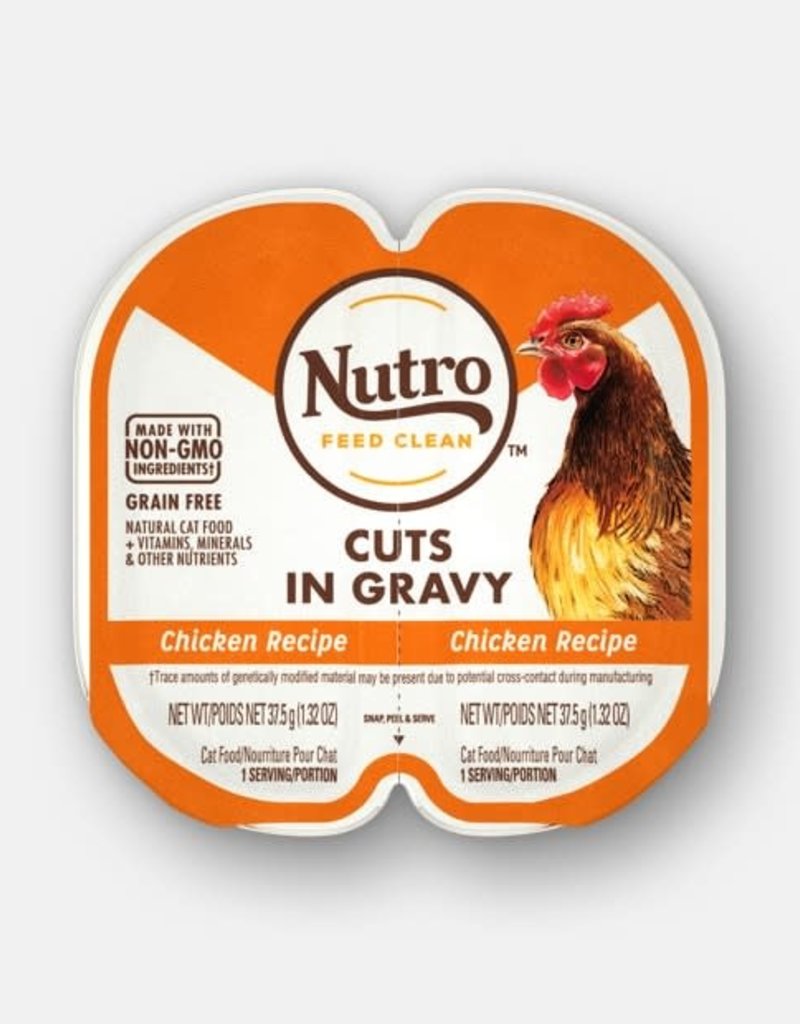 Nutro Nutro Perfect Portions Grain Free Cuts In Gravy Real Chicken Recipe Wet Cat Food Trays 2.65oz   tray