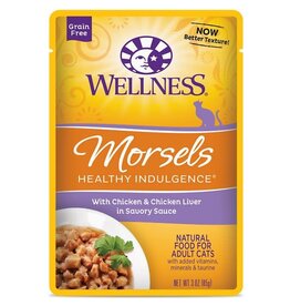Wellness Wellness Healthy Indulgence Natural Grain Free Morsels Chicken Cat Food 3Oz Pouch