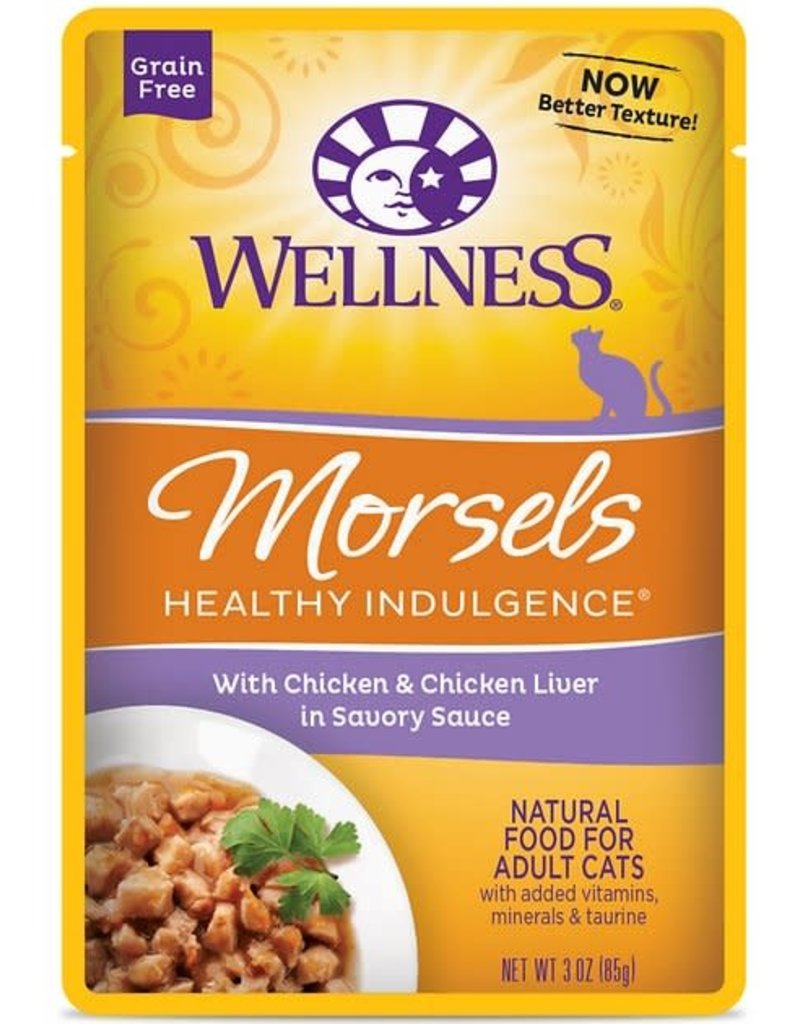 Wellness Wellness Healthy Indulgence Natural Grain Free Morsels Chicken Cat Food 3Oz Pouch