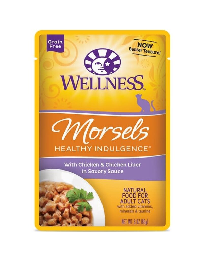 Wellness Wellness Healthy Indulgence Natural Grain Free Morsels Chicken Cat Food 3Oz Pouch