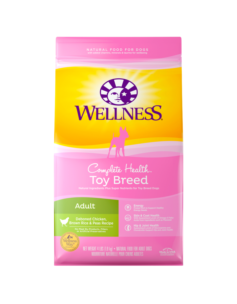 Wellness Wellness CH Toy Breed Chicken, Brown Rice & Peas 4lb