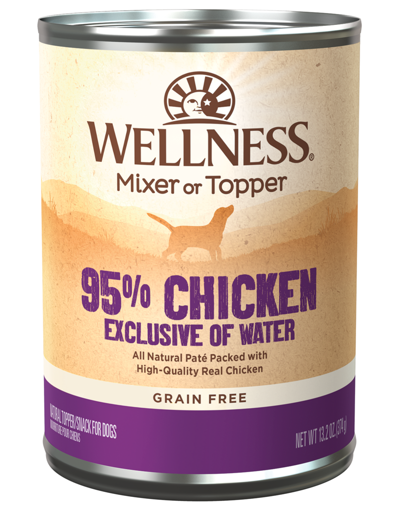Wellness Dog Food Mixer/Topper 95 Chicken 13.2 oz Can Noah's Ark