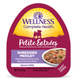 Wellness Wellness Petite Entrees Shredded Medley with Roasted Chicken, Duck, Peas & Carrots 3oz Tray